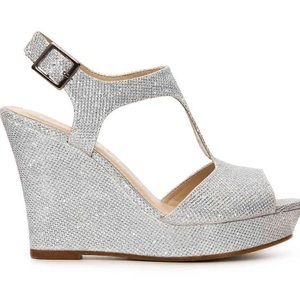 Size 9.5 Rampage Glitter Wedges